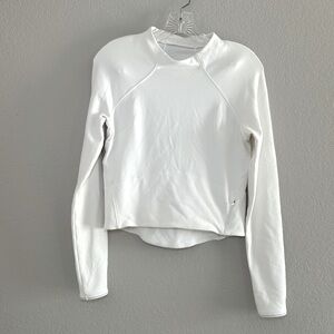 lululemon athletica White Long Sleeve Top women’s 6 mock neck active workout